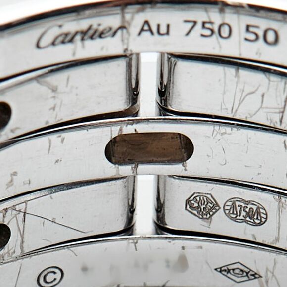 Cartier Maillon Panthere Diamonds 18K White Gold Ring 52 - Picture 6 of 7